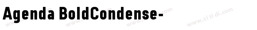 Agenda BoldCondense字体转换